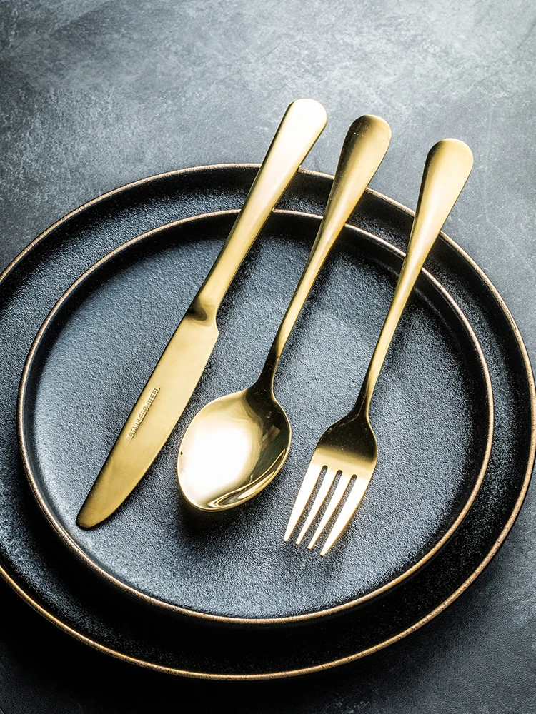 Керамическая тарелка в западном стиле для еды стейка 8/10 дюйма черный матовый