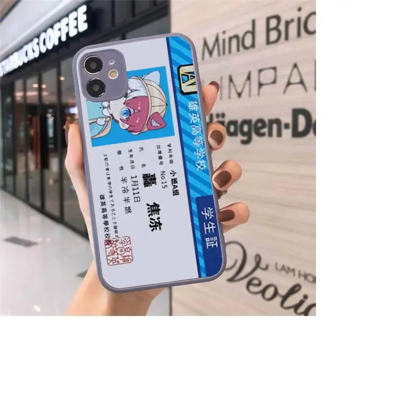 

My Hero Academia Midoriya Phone Case Matte transparent For Gray iPhone 12 Mini 11 Pro XR XS Max 7 8 Plus X Back Cover