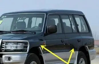 A Хромированная дверная ручка v32 V33 для Pajero 2 Черная Дверная панель для montero V31 V43 1989-1999 дверная педаль 6470 6473 2030 - Испускаемый цвет: A
