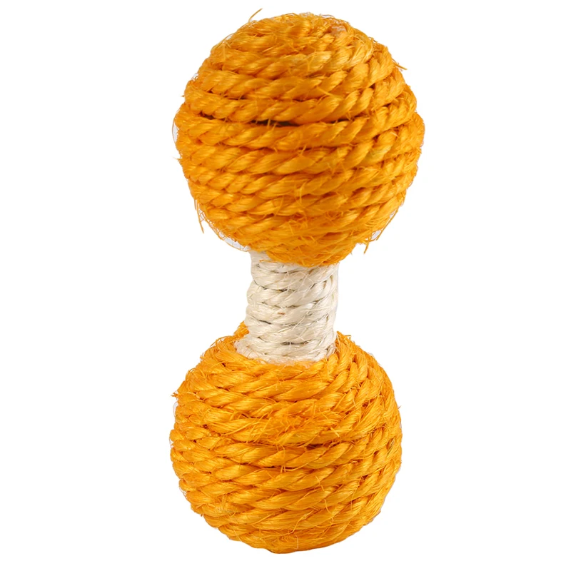 Котом жевательная игрушка соломы для собак и котов веревки плетеные шарики кошки кошка конопли