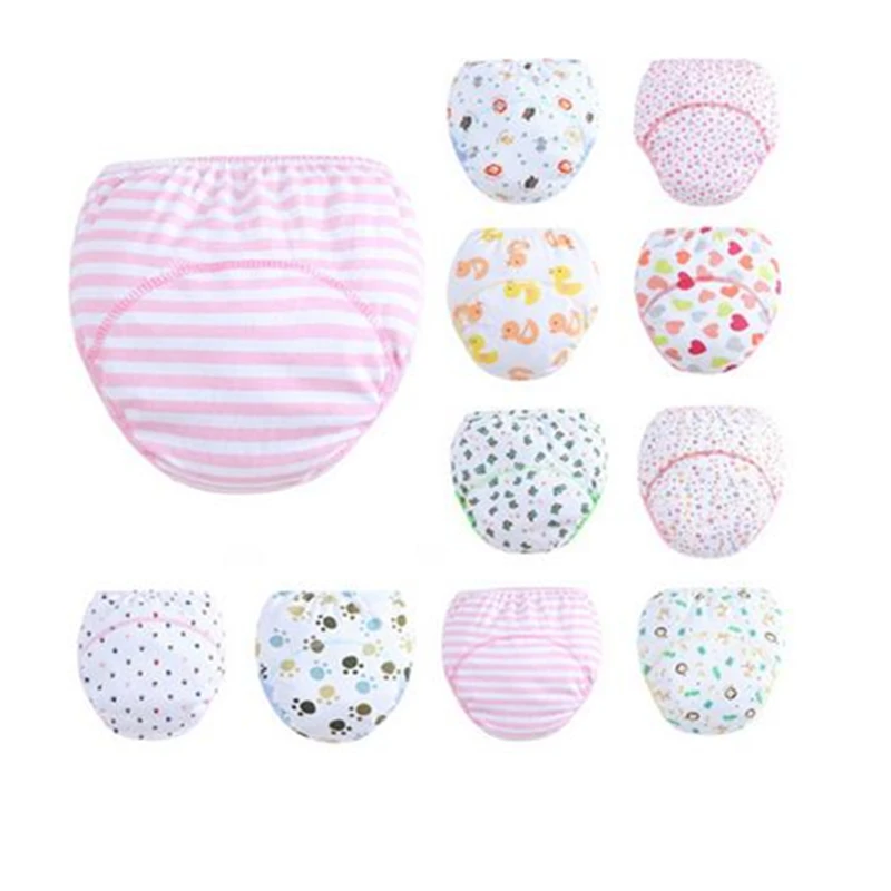 30Pc/Lot Baby Infant Nappy Cloth Diapers Learning Pants Soft Comfortable Training Cotton TRX0074