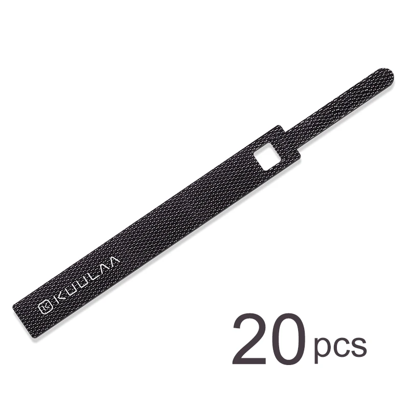 20PCS Black KUULAA Кабельный органайзер для телефона usb-шнур намотки наушников держатель шнур мышки протектор кабель питания управление HDMI Aux - Цвет: 20PCS Black