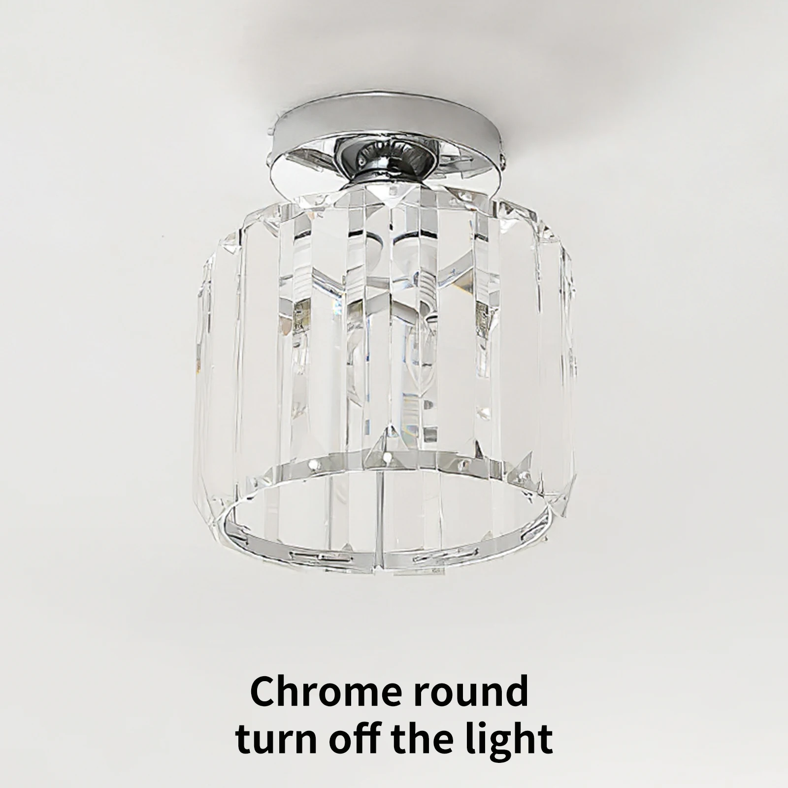 Хрустальная люстра с полуутопленным креплением потолочный светильник