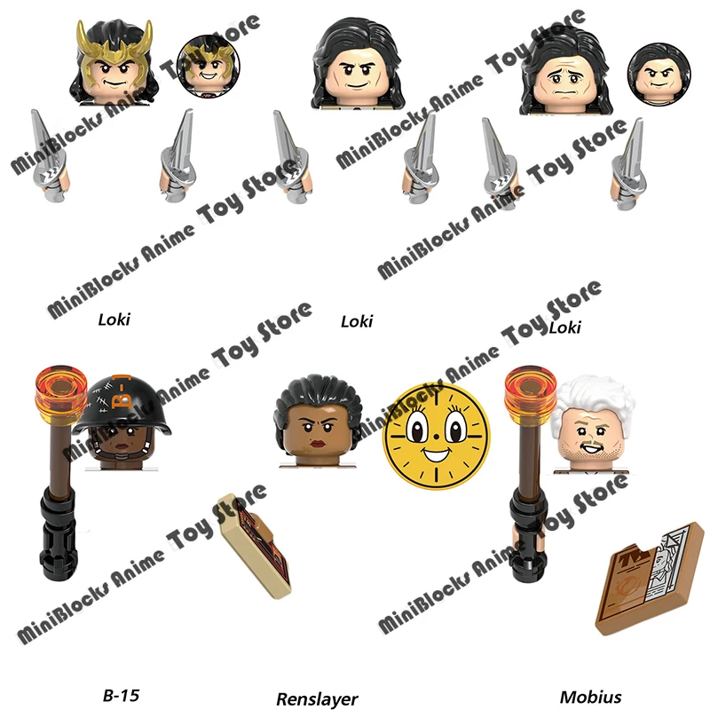 

X0318 Disney Loki Marvel Avengers Buliding Blocks Bricks Mini Action Figures Heads series Educational Assemb toys Birthday Gifts