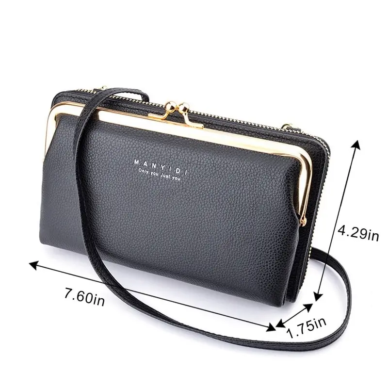 

High Quality Phone Bag PU Leather Large Capacity Travel Portable Shoulder Bag Brand Ladies Crossbody Bag Fashion Messenger Bag