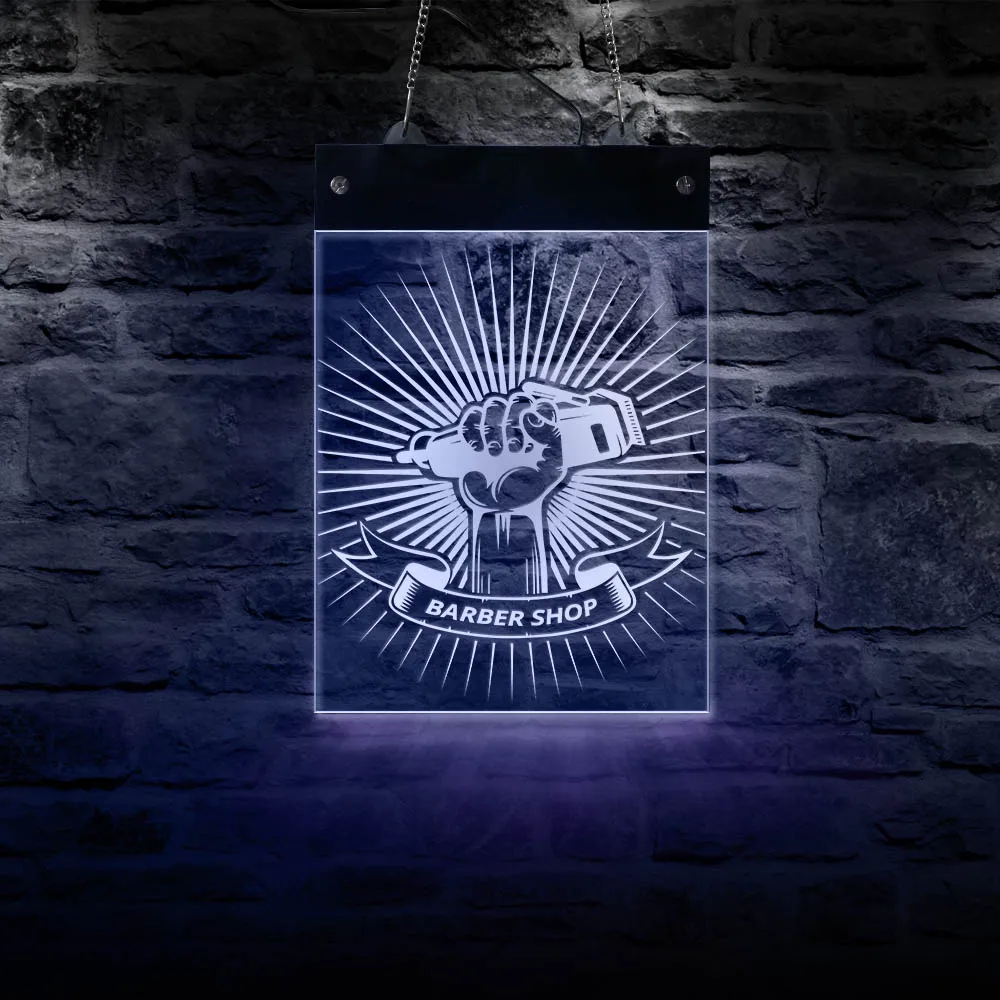 Пользовательский Парикмахерская светодиодный неоновая вывеска мужской салон