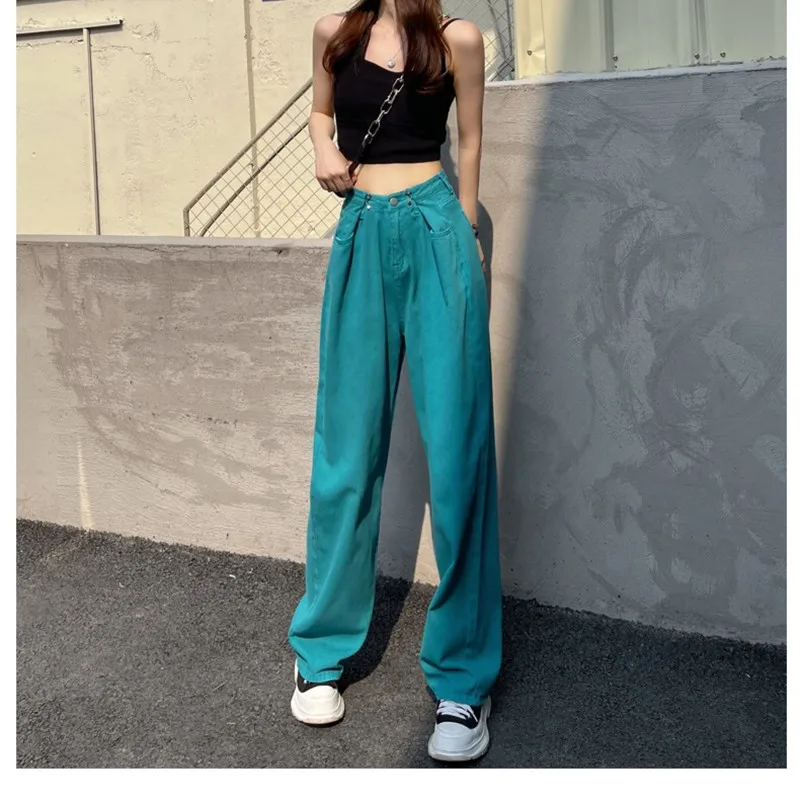 

Уличная одежда, женские брюки, джинсы-бойфренды с широкими штанинами для женщин, джинсы, женские джинсы, джинсы МОМ, женские мешковатые джин...