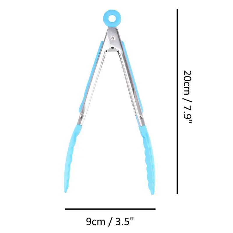 Силиконовые кухонные щипцы из нержавеющей стали зажим для барбекю столовые