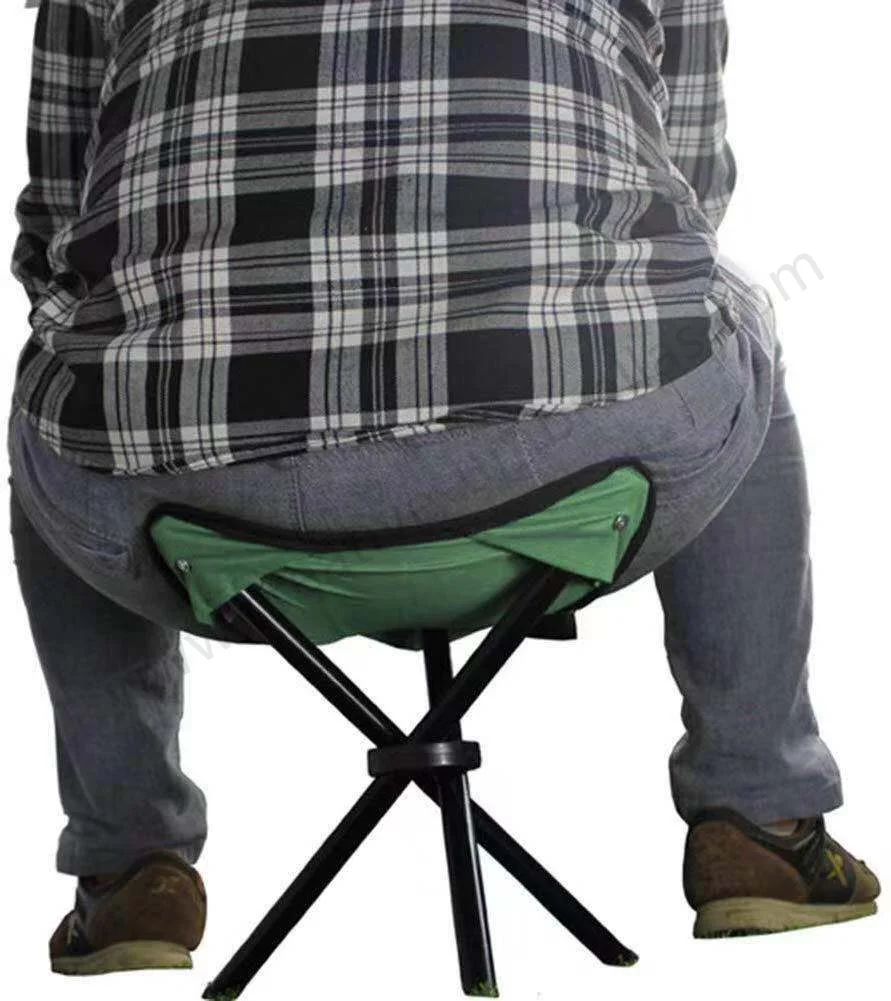 Online 150kg Su Geçirmez çekme 600D Oxford Açık Taşınabilir Demir Kompakt Katlanır Balıkçılık Seyahat üçgen Sandalye Tabure