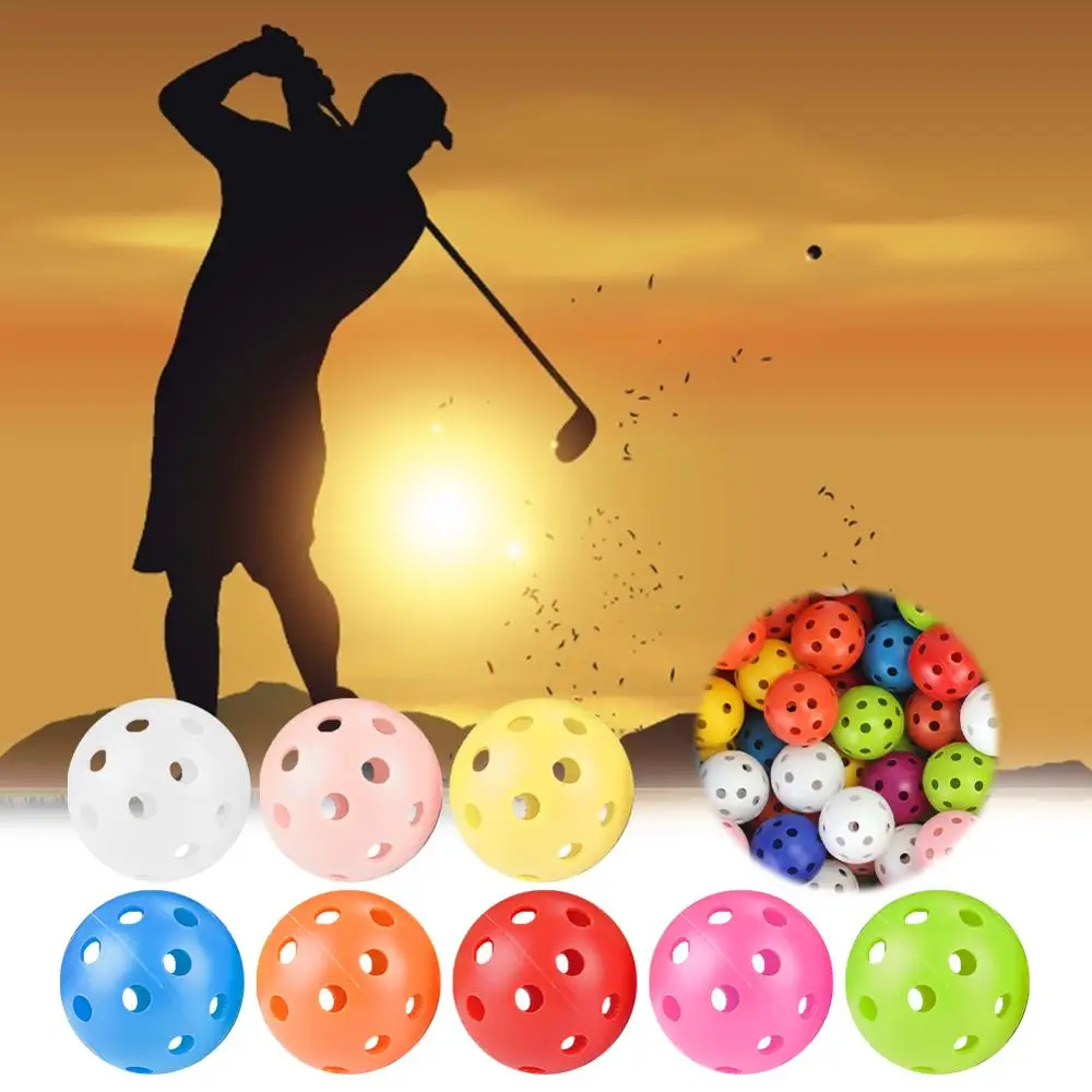 

20 шт./лот, Крытый мяч для гольфа, тренировочные мячи для гольфа, световые мячи для гольфа с отверстиями, тренировочные мячи для гольфа, случай...