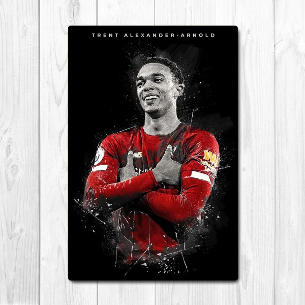 

New Trent Alexander Arnold Soccer Football Player Art Wall Decor Tin Sign Vintage Garage Sign Bar Club Cafe Garage Farm Decor