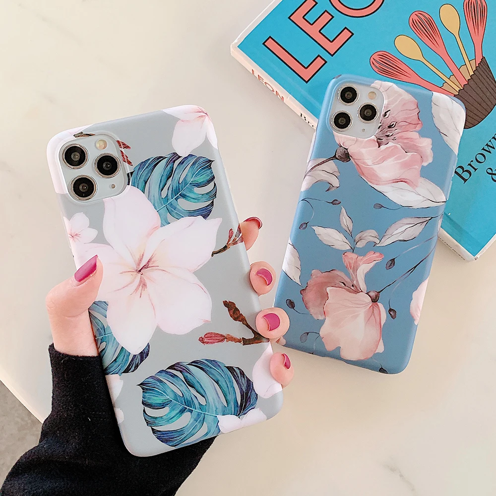 Чехол для телефона в стиле ретро с банановым листом и цветами iPhone 11 Pro Max XR XS 7 8 6S Plus