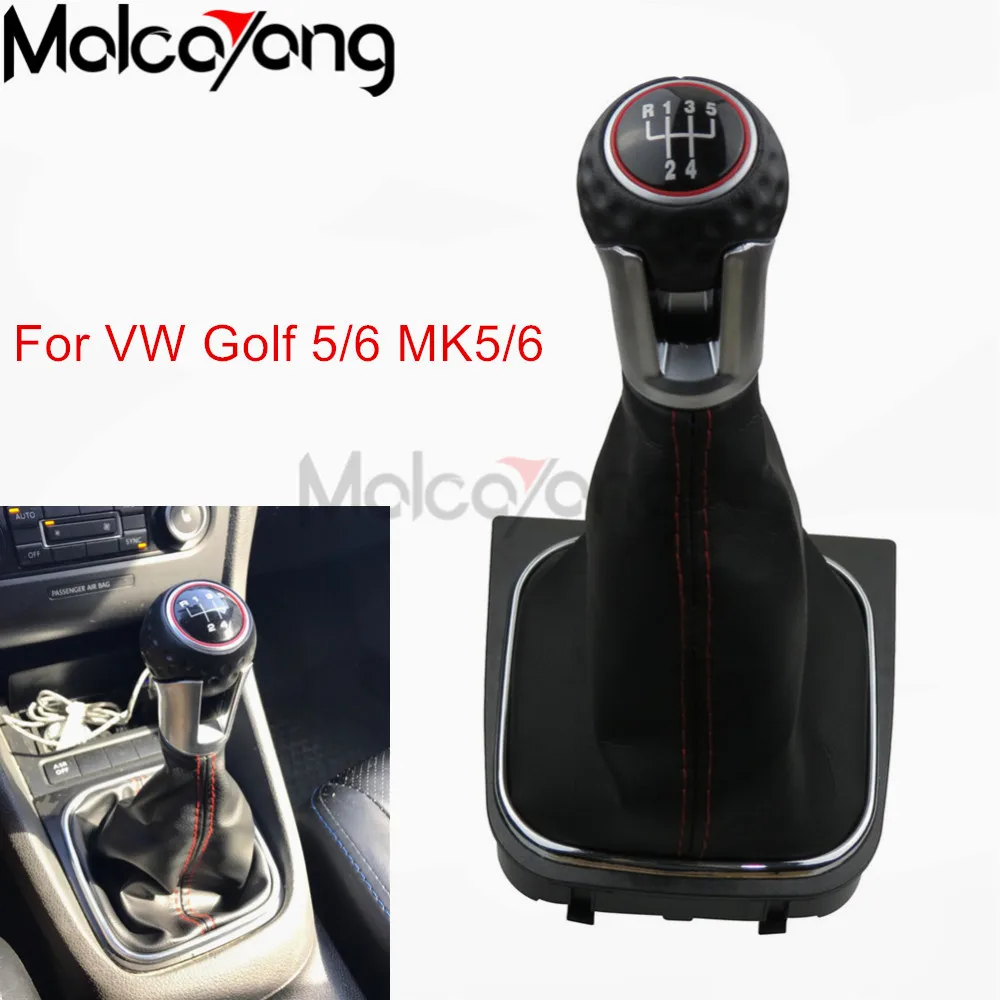 MT ручка переключения передач для Volkswagen VW Golf 5 6 Golf5 Golf6 рычаг кожаная рукоятка