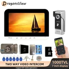 Видеодомофон DragonsView с Wi-Fi, беспроводной дверной звонок с электрическим замком, 1000TVL, камера ночного видения, запись, Удаленная разблокировка