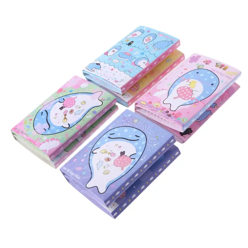 Милый позитивным принтованным изображением Кита 6 складной Блокнот блокнот для