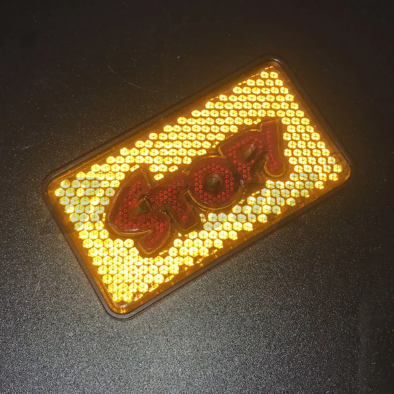 Стоп пластмассовая Светоотражающая наклейка знак безопасности красный желтый