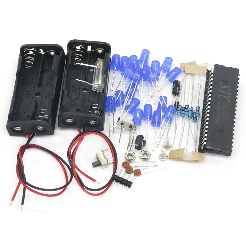 Светодиодная лампа со стабилизатором набор сделай сам 51 MCU STC89C52 электронная