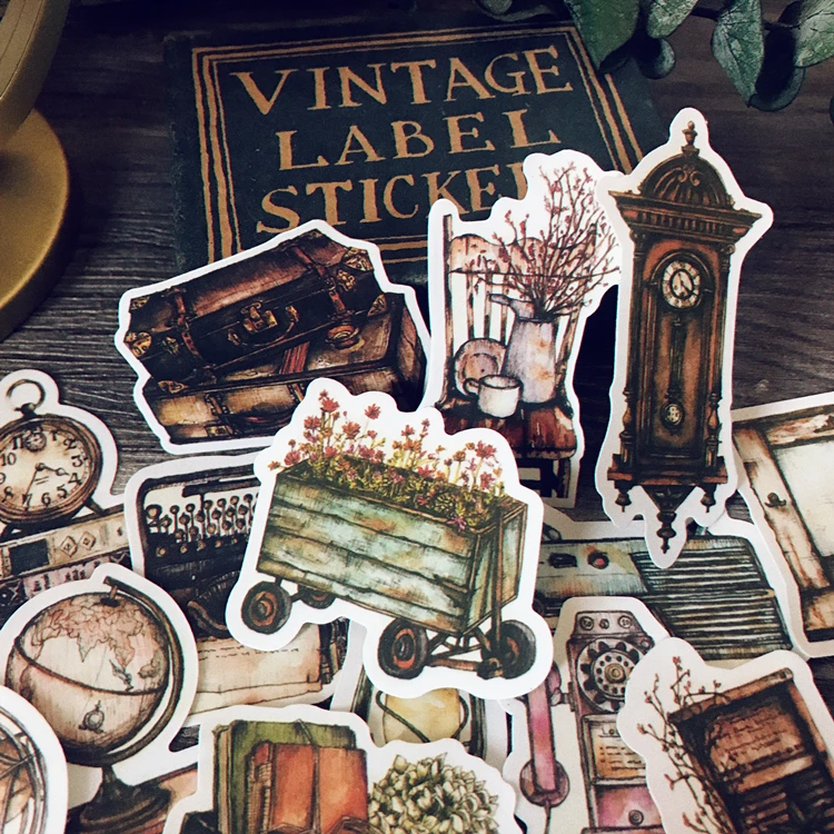

14pcs/lot Kawaii Stationery Stickers Vintage furniture DIY Craft Scrapbooking Album Junk Journal Happy Planner Diary Stickers