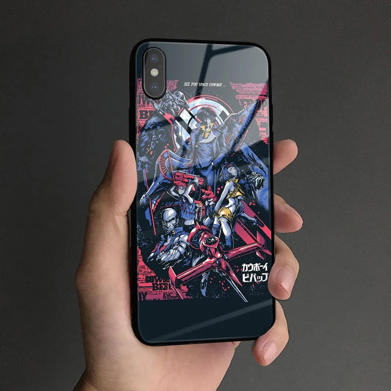 SCBAE 8 Космический ковбой Bebop Coque мягкий силиконовый стеклянный чехол для телефона, чехол для Apple iPhone 6 6s 7 8 Plus X XR XS 11 Pro max - Цвет: SCBAE 8