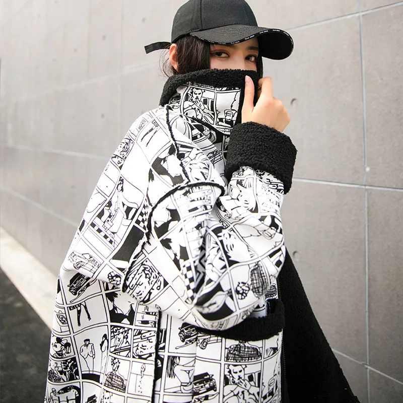 Женская куртка из овечьего меха флисовое пальто BF Толстая теплая парка с меховым