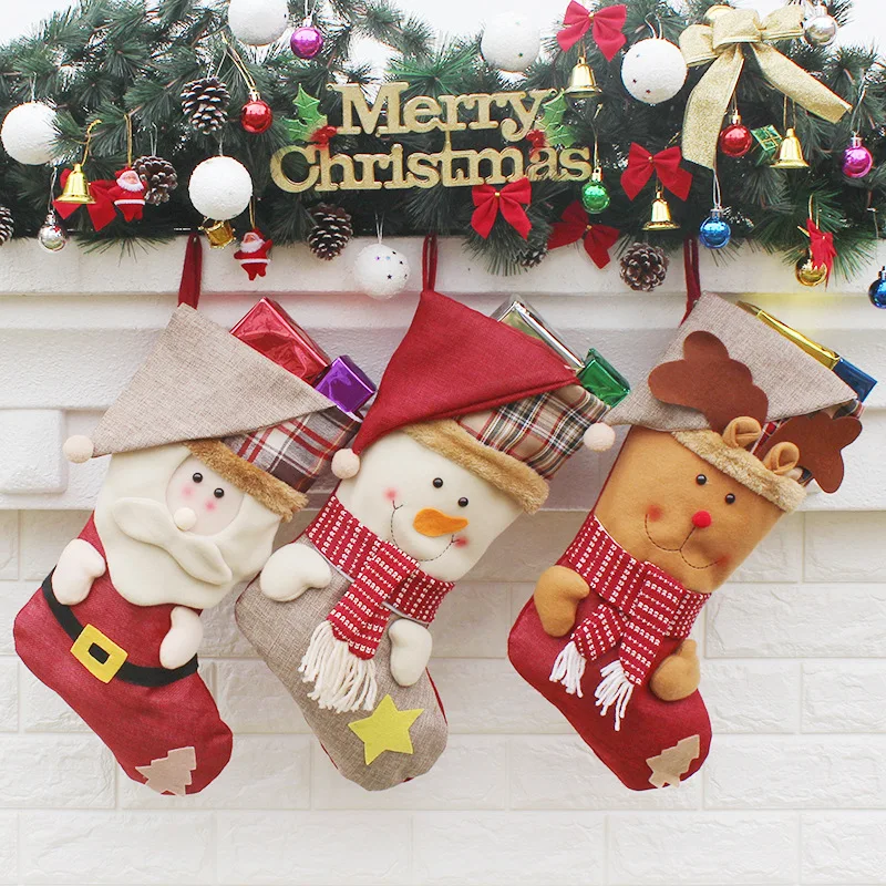 

High-grade snowman Christmas socks festival creative decoration socks Christmas ornaments holiday supplies gift socks