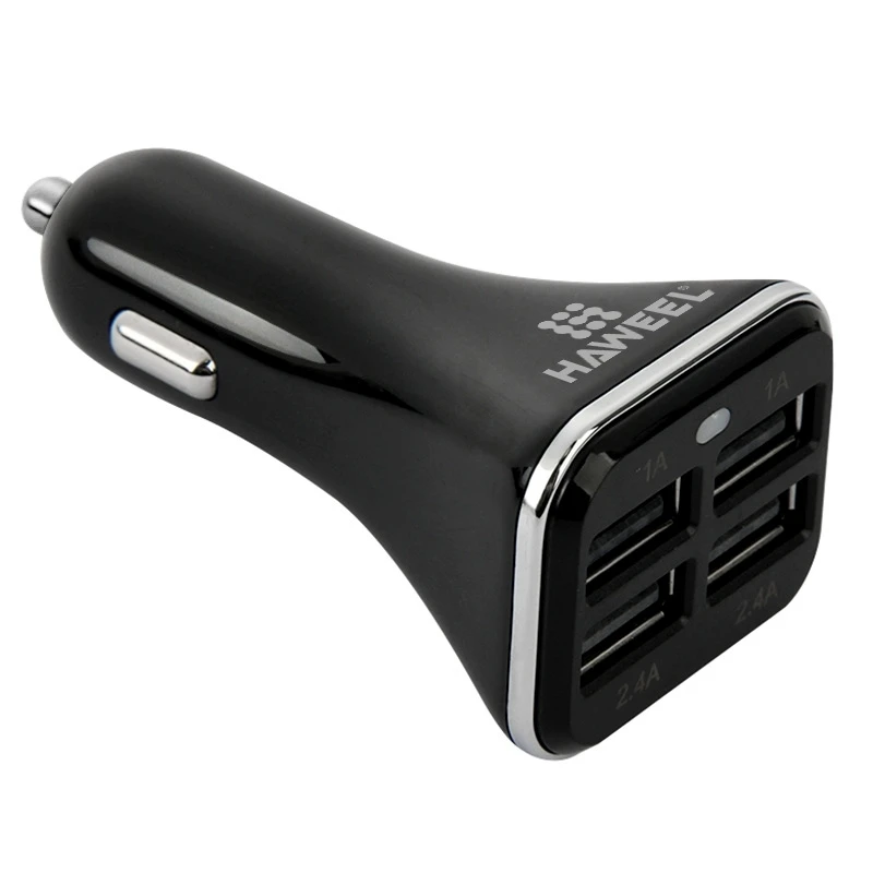 HAWEEL Универсальный 5V 6.8A 4 usb порта автомобильное зарядное устройство для смартфонов/планшетных ПК(черный