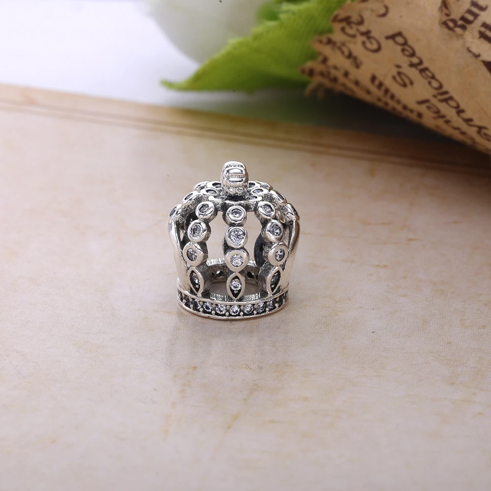 Браслет Moonmory из серебра 925 пробы с сказочной короной|for pandora|charm beadsbeads fit |