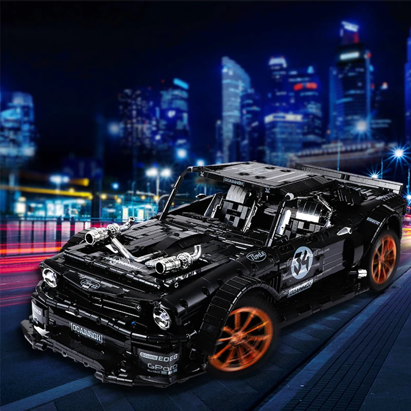 3168 шт. RC Forded Mustanged Hoonicorn РТР V2 Модель Строительный блок MOC 22970 гоночный автомобиль