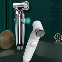Bathroom Accessories Handheld Biddet Faucet Attachment Self Cleaning Shower Head Sprayer Bidet Toilet Seat with Hose Free Punch