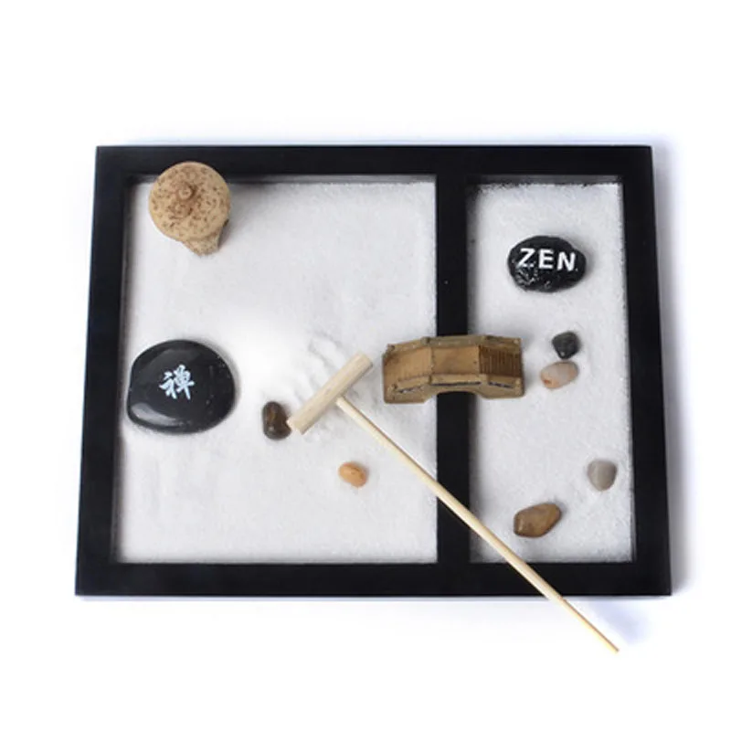 

Zen Garden Sand Meditation Peaceful Relax Decoration Set Spiritual Buddha Incense Burner Feng Shui Yoga Decor