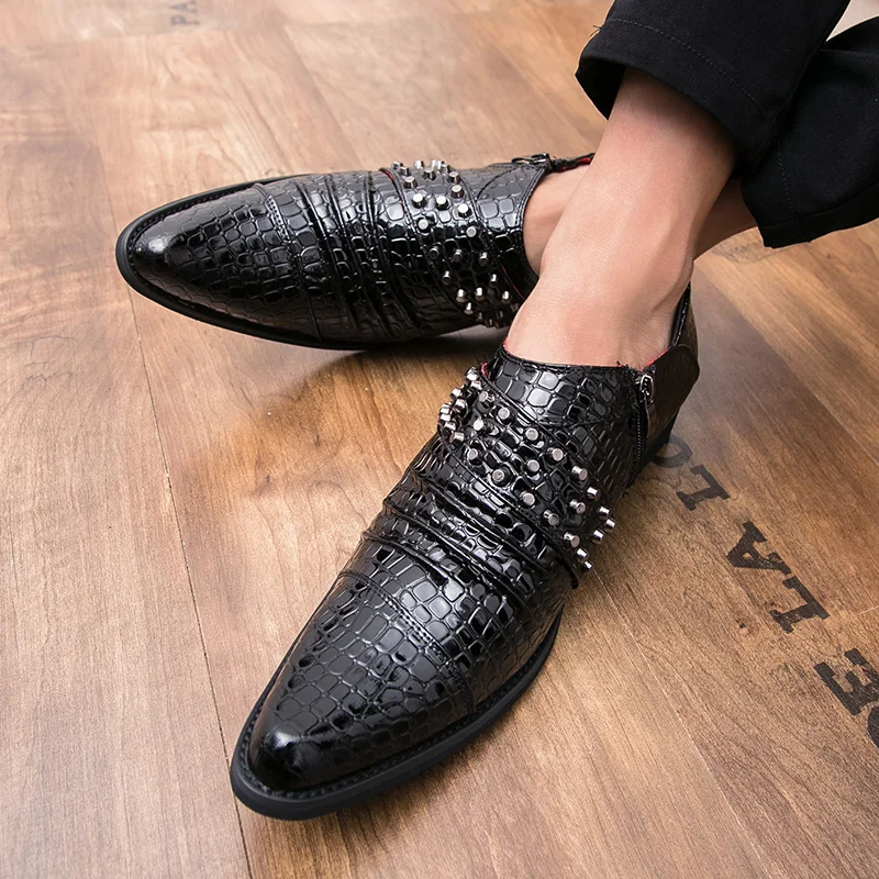 

Men Shoes Casual Leather slip on Espadrilles Flat Loafers Fashion Spring Vintage Wedding club party Oxford Shoes moccasins o4