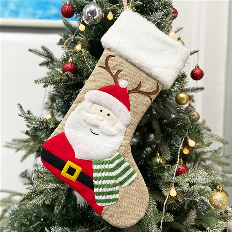 

Рождественские чулки, большие рождественские подарочные пакеты, подставка для камина, держатель для новогодних конфет, Рождественский Дек...