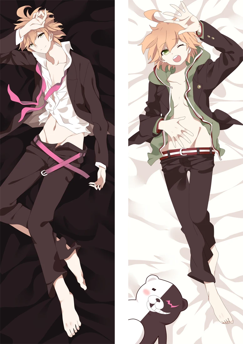 Подушка Danganronpa Naegi Makoto Dakimakura двусторонняя строительная 84096|Наволочка| |