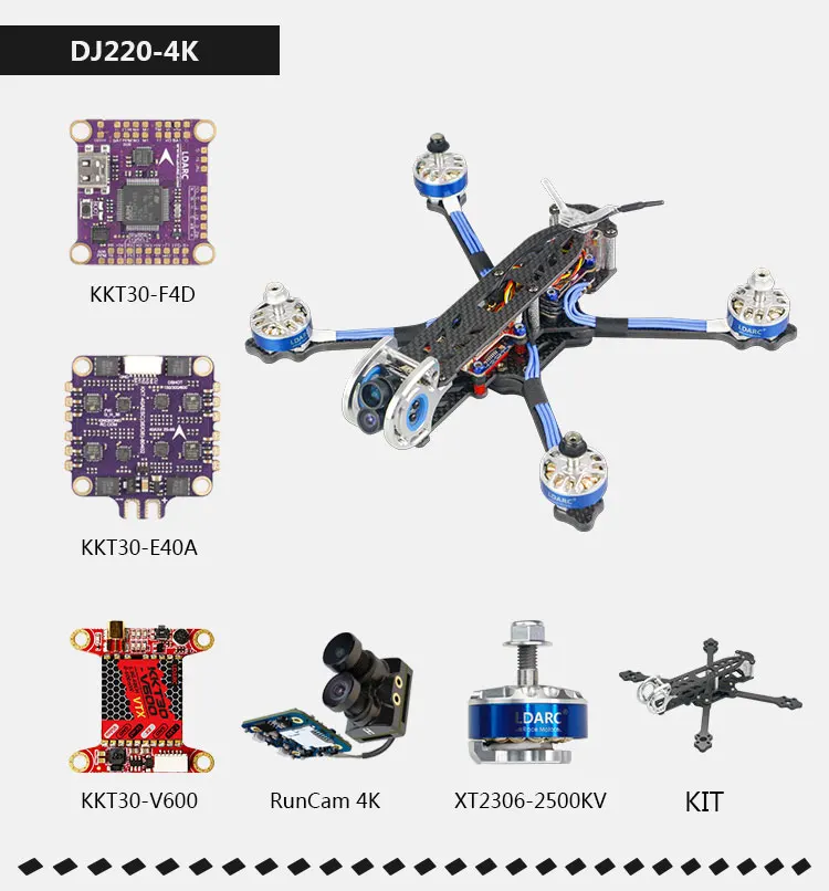 

NEW LDARC DJ220 PNP 5inch 4S Cinewhoop,Video Record Quadcopter Configure DJI FPV Digital/ RunCam 4K
