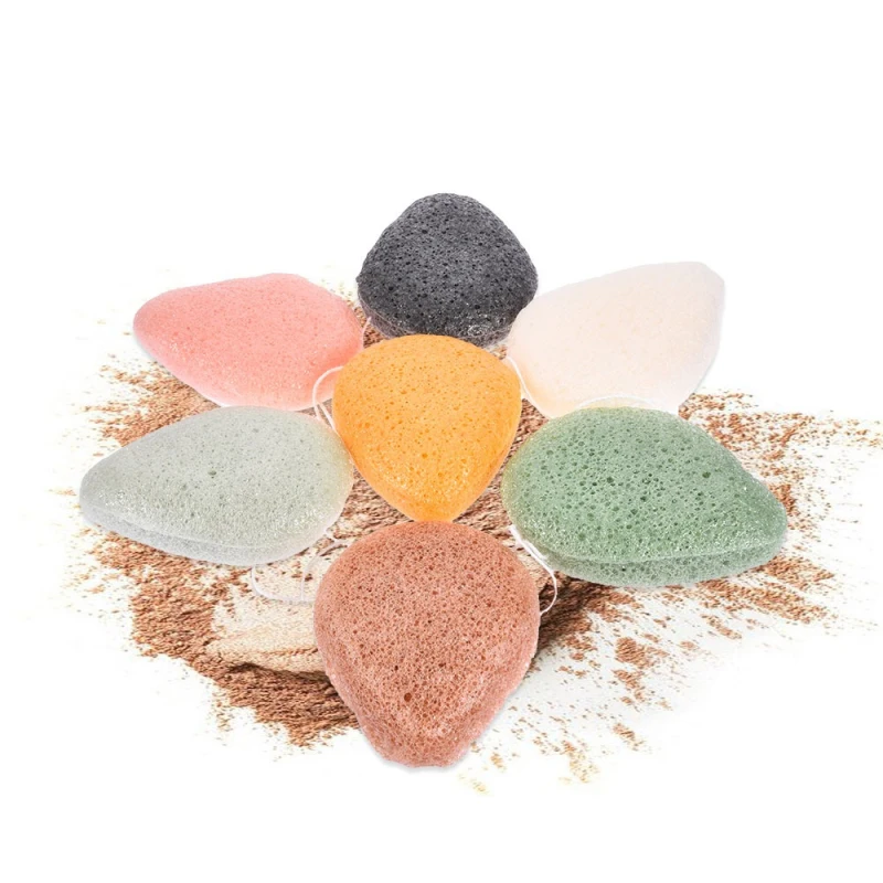 Натуральный конжаковый очиститель для умывания лица Отшелушивающий буфами на