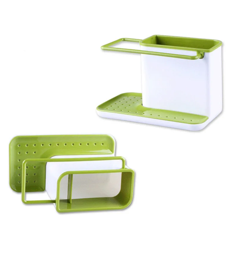 1PC Sponge Kitchen Box Draining Rack Dish Self Sink Storage Organizer Stands Utensils Towl | Дом и сад