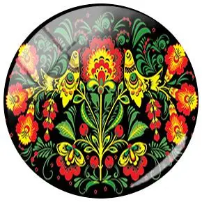 FL41 TAFREE красочные картины искусства 12 мм/15 мм/16 мм/18 мм/20 мм/25 мм цветочный стеклянный кабошон демонстрационный плоский задний вывод - Цвет: FL41