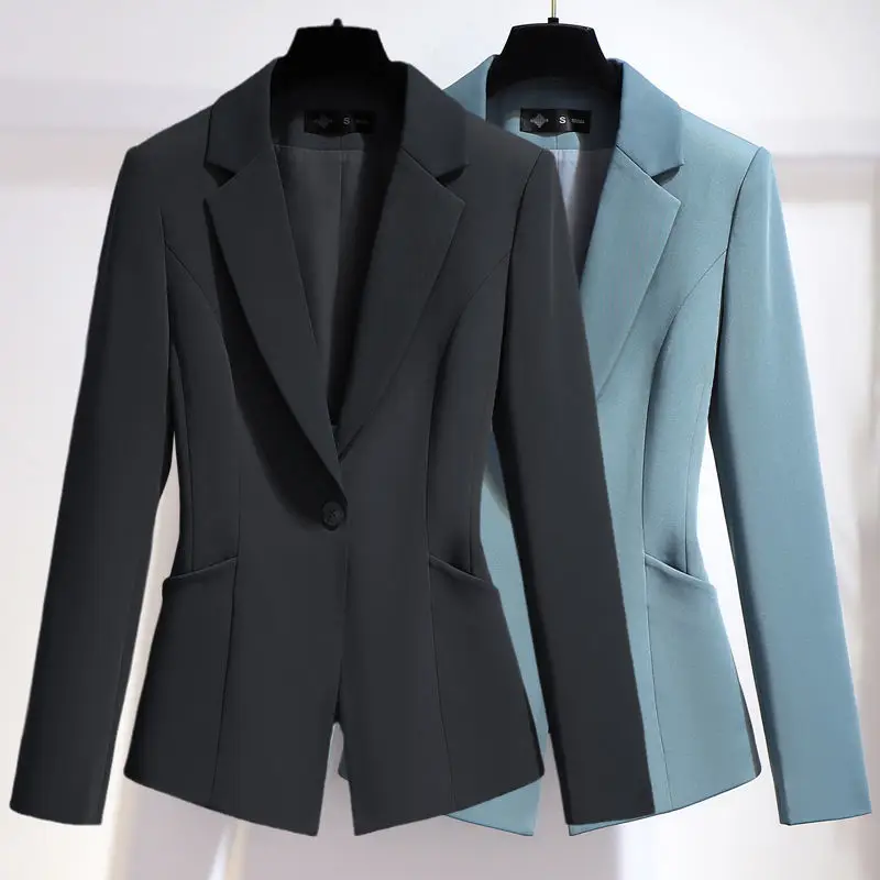 Женский офисный костюм из двух предметов элегантный Блейзер на одной пуговице и