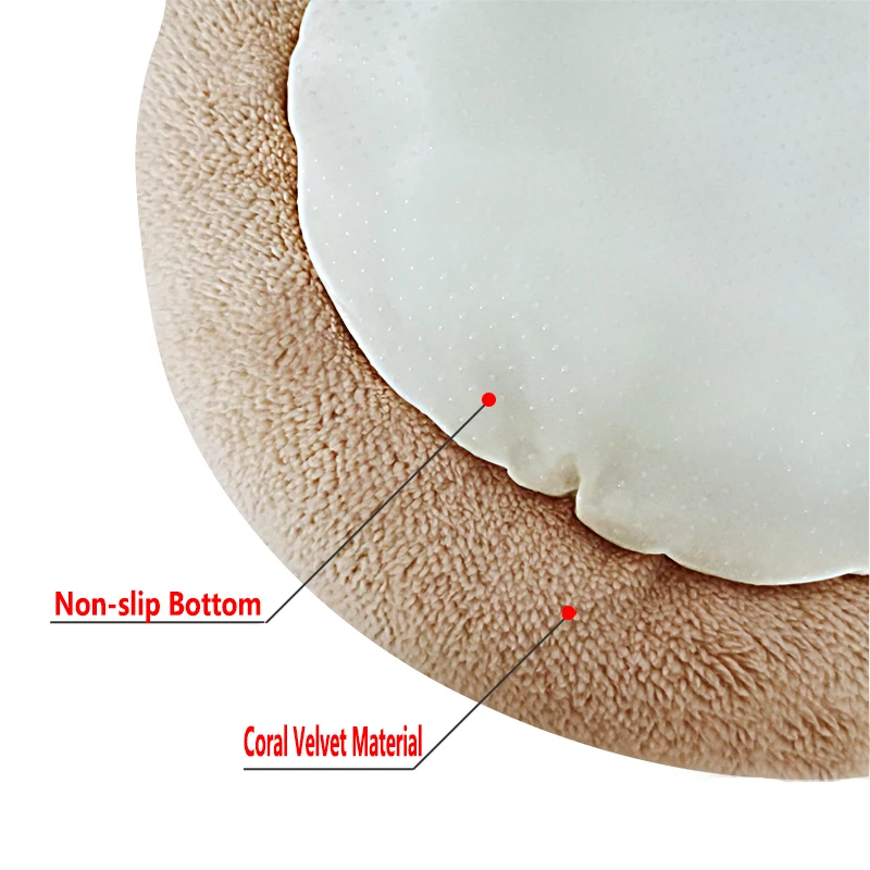 Круглая кровать для кошек мягкая Коралловая Вельветовая собак корзина товары