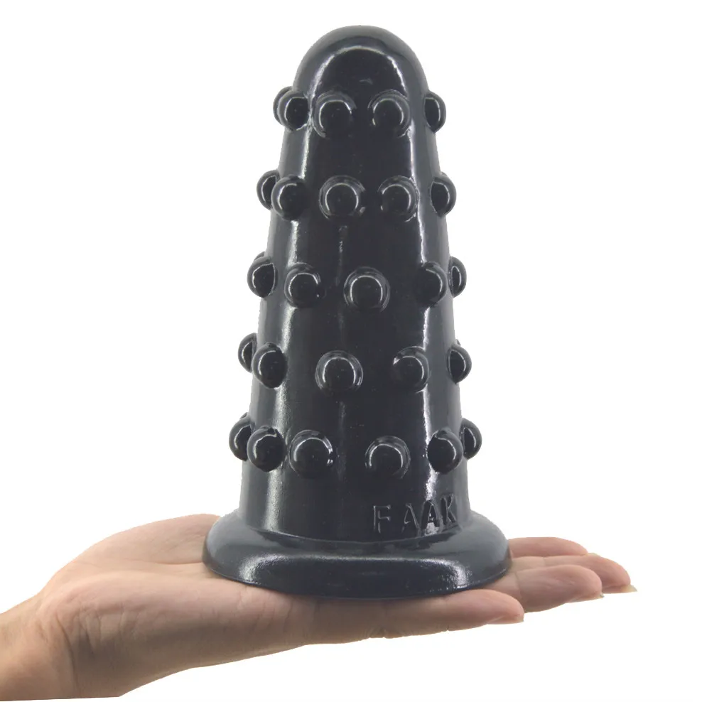 Большой анальный фаллоимитатор с бусинами поднятыми точками интимные игрушки