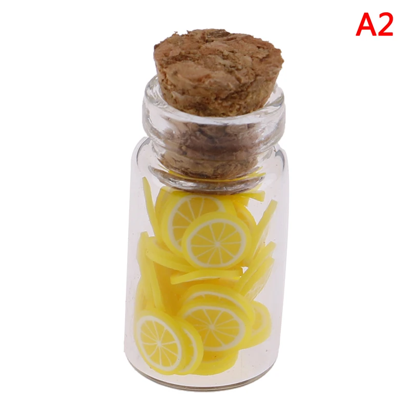 1:12 Кукольный домик Миниатюрные Мини фруктовые ломтики стеклянная бутылка банка