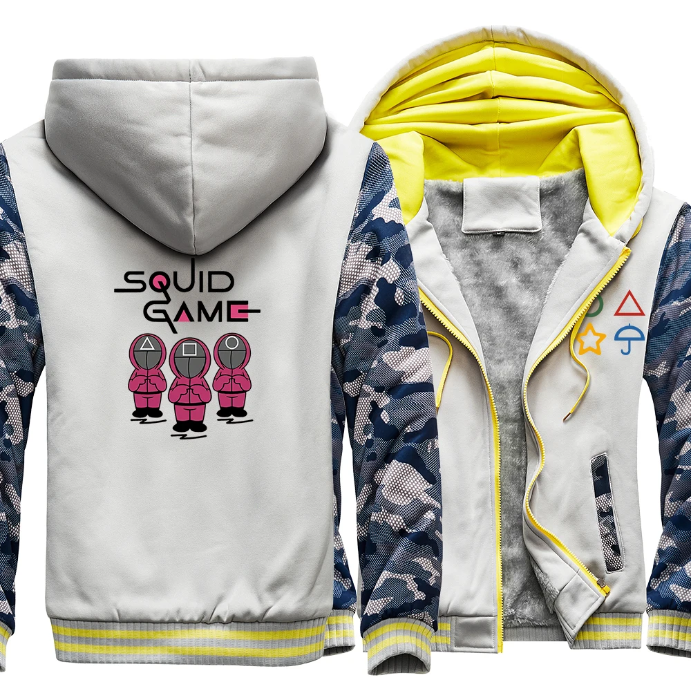 

2021Squid Costume Game Of Koreaprinted Hoodie Mens Autumn Long Sleeve Sweater Sports Thick Hoodies Outdoor Outdoor Male Hooded