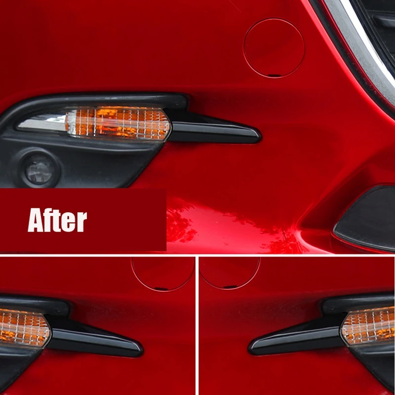 

For Mazda 3 Axela 2017 Front Fog Light Eyebrow Cover Trim Sticker Daytime Running Light Decoration Covers