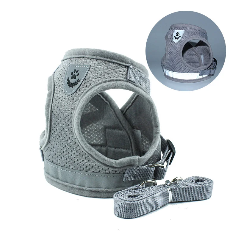 

Soft Adjustable Nylon Mesh Vest Harness Breathable Dog For Cat Pet Kitty Chest Strap Accessories