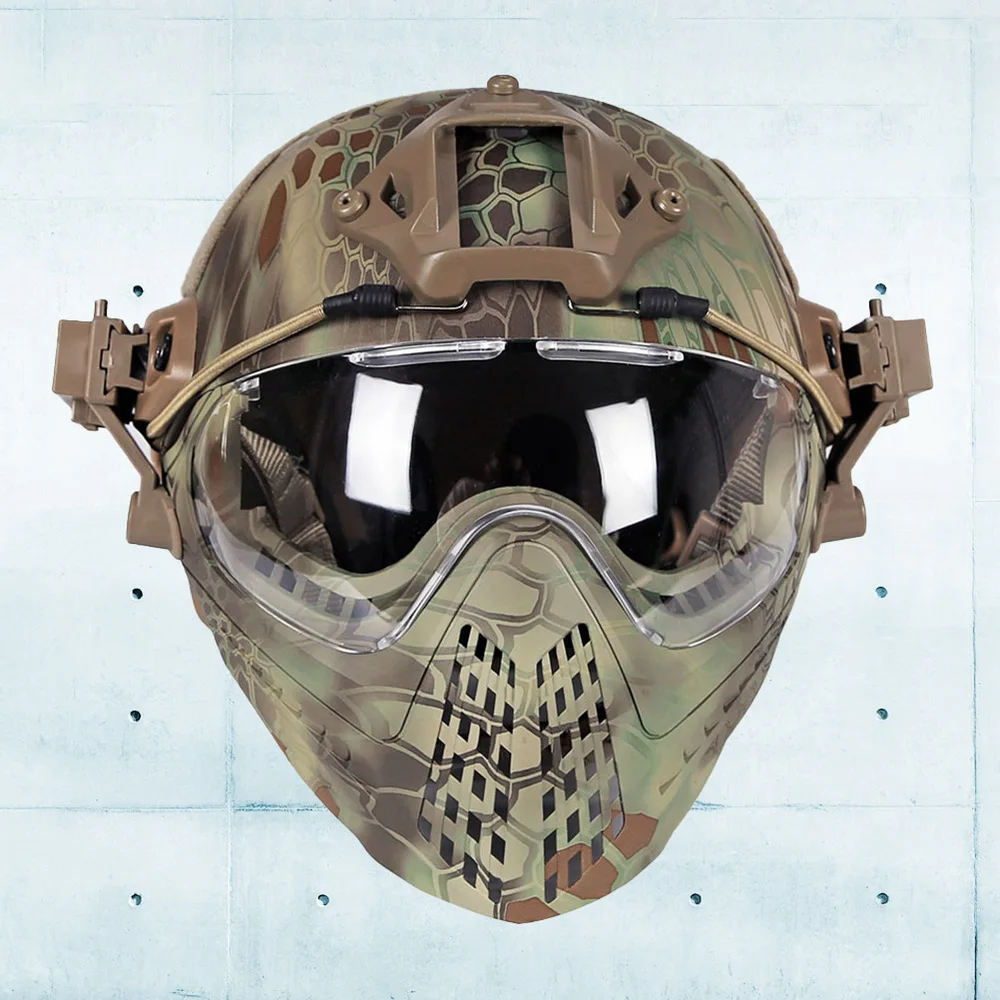 

Style Safety Helmet with Mask Outdoor Helmet for Airsoft Paintball (ACU)