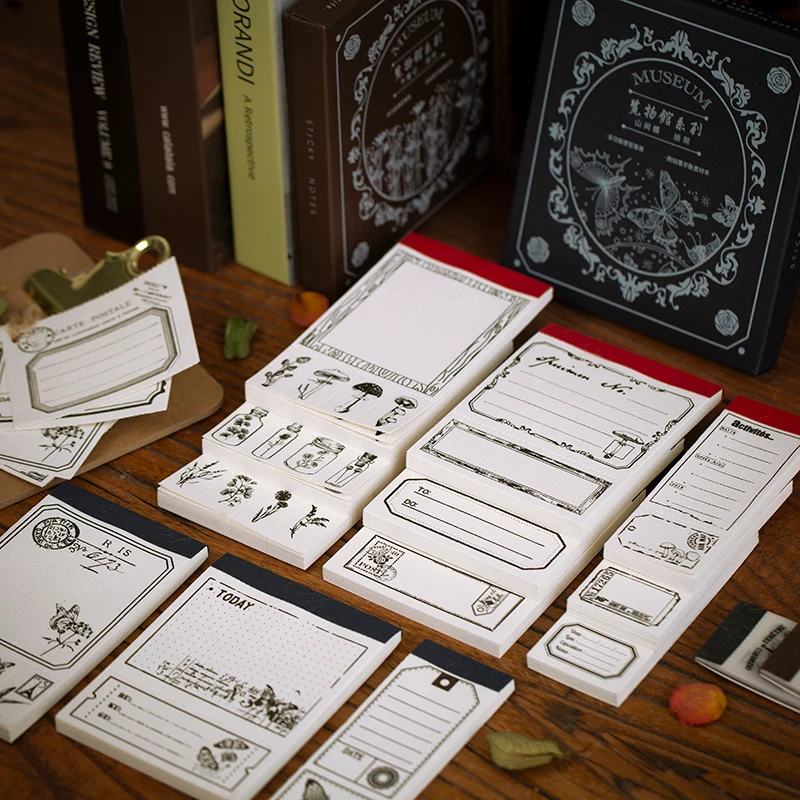 Ретро-журнал со старыми бумажными пулями бумажный блокнот для заметок с цветами