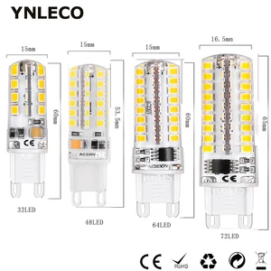 Светодиодная лампа G9 110V 220V 2W 3W 5W lampara 32 светодиодный 48 Светодиодный 64 светодиодный 72 светодиодный s Lampada заменить 25W 40W 50W G9 галогенная для люстры