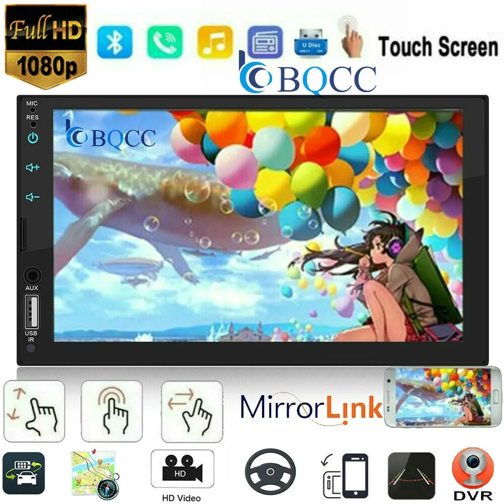 Автомагнитола HD 7 &quot 2DIN MP5 плеер FM радио Bluetooth зеркальная связь AUX поддержка камеры