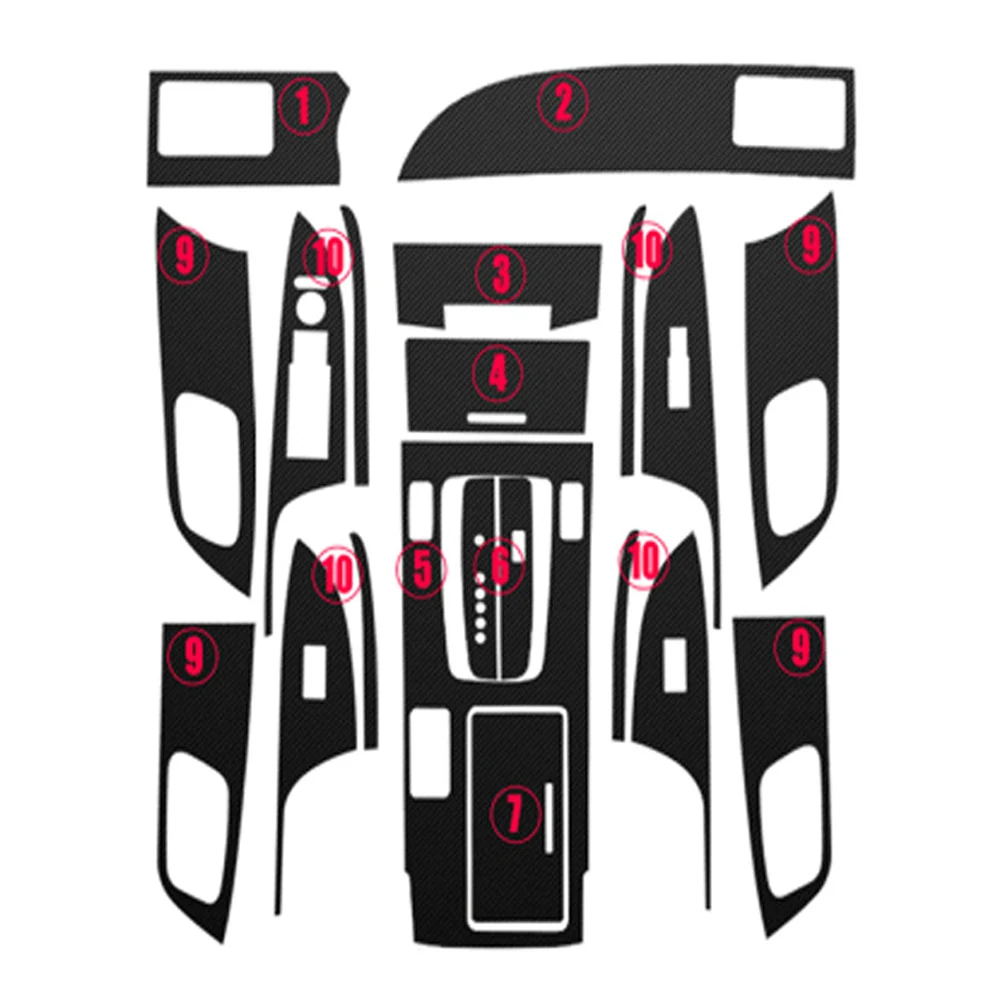 Автомобильный Стайлинг новинка 3D наклейки из углеродного волокна для интерьера