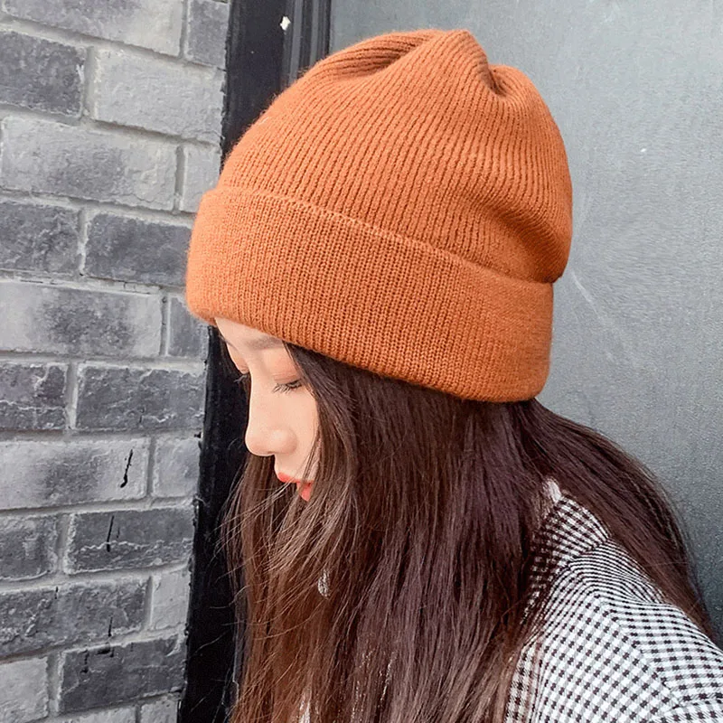 

Winter Hats for Women Men Knitted Warm Beanie Cap Solid Color Boys Girls Casual Ski Beanies